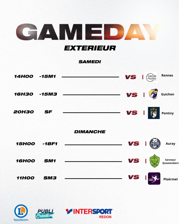 Matchs du week-end