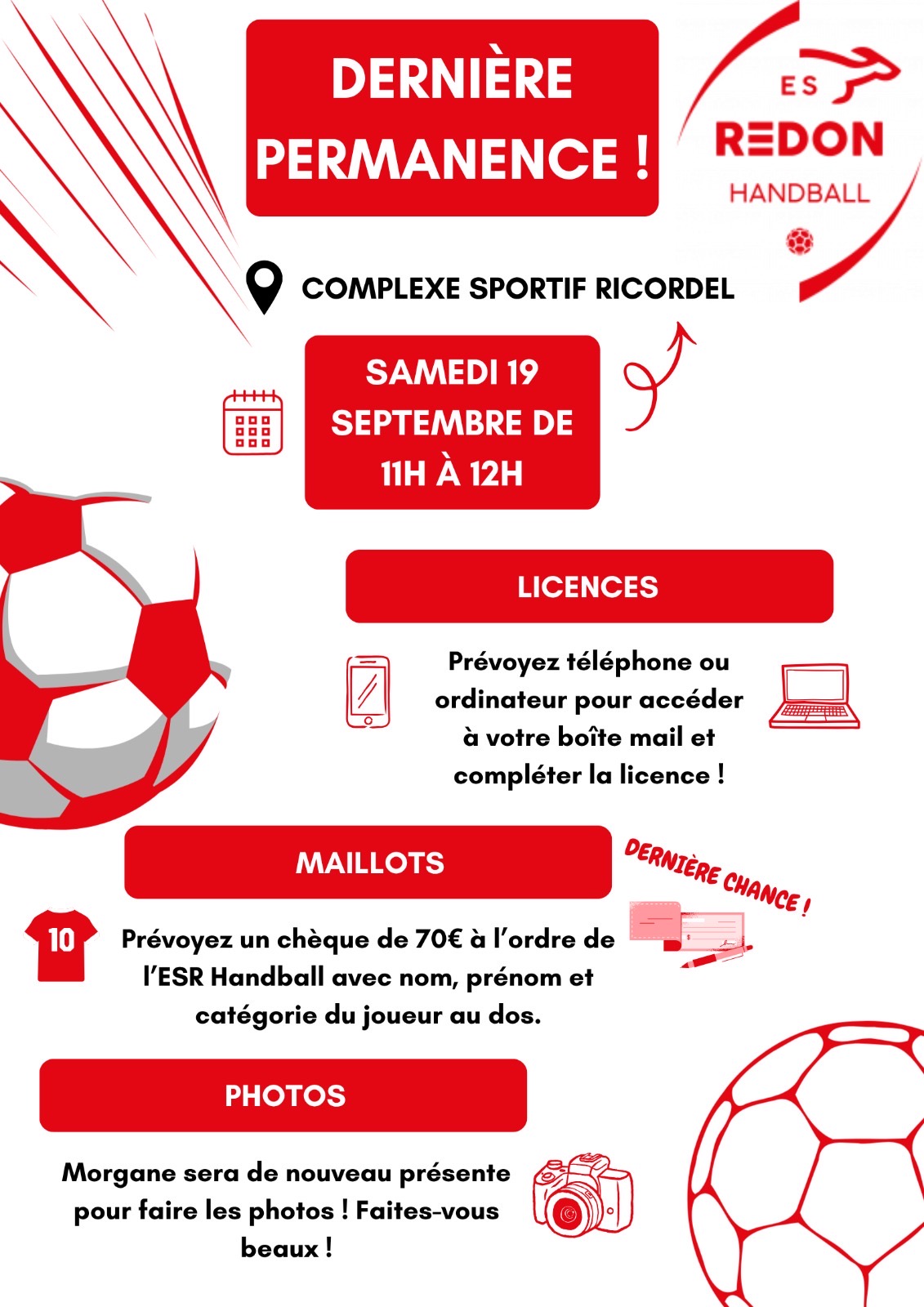 Permanence licence et maillot